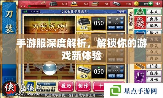 手游服深度解析,解锁你的游戏新体验 手游服深度解析,解锁你的游戏新体验