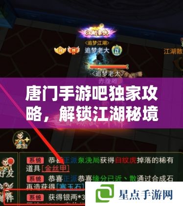 唐门手游吧独家攻略,解锁江湖秘境,独步武林 唐门手游吧独家攻略,解锁江湖秘境,独步武林