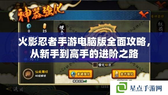 火影忍者手游电脑版全面攻略,从新手到高手的进阶之路 火影忍者手游电脑版全面攻略,从新手到高手的进阶之路