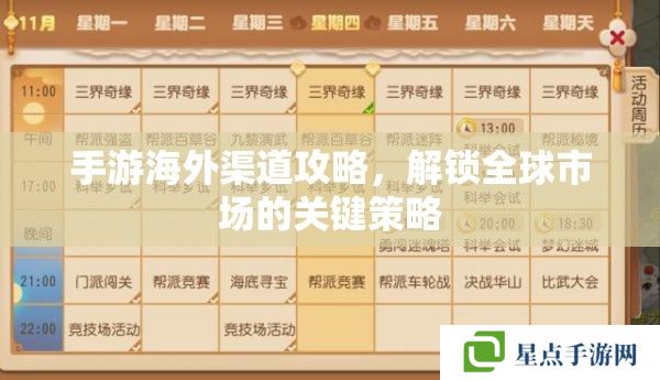 手游海外渠道攻略,解锁全球市场的关键策略 手游海外渠道攻略,解锁全球市场的关键策略