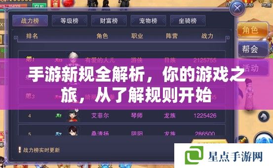 手游新规全解析,你的游戏之旅,从了解规则开始 手游新规全解析,你的游戏之旅,从了解规则开始