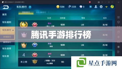 腾讯手游排行榜