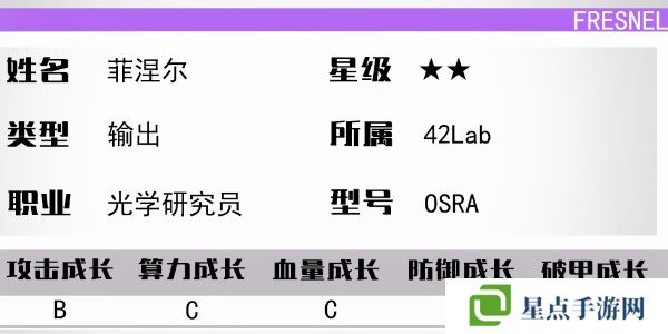 少女前线云图计划菲涅尔怎么样